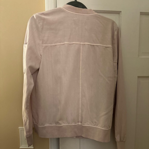 Dusty Pink HINGE Bomber Jacket with Arm Pocket - Picture 3 of 8